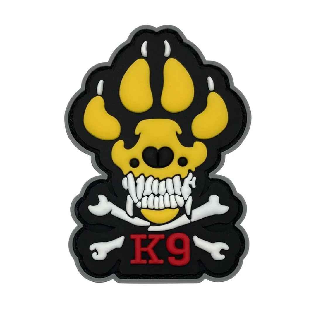 K9 cross Bones Pvc patch with Velcro