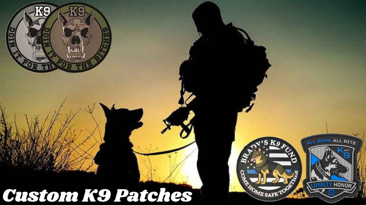 Custom K9 patches police cops