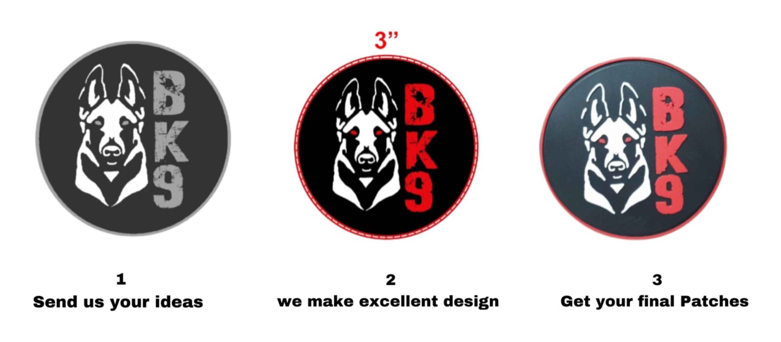 Custom K9 Patches process